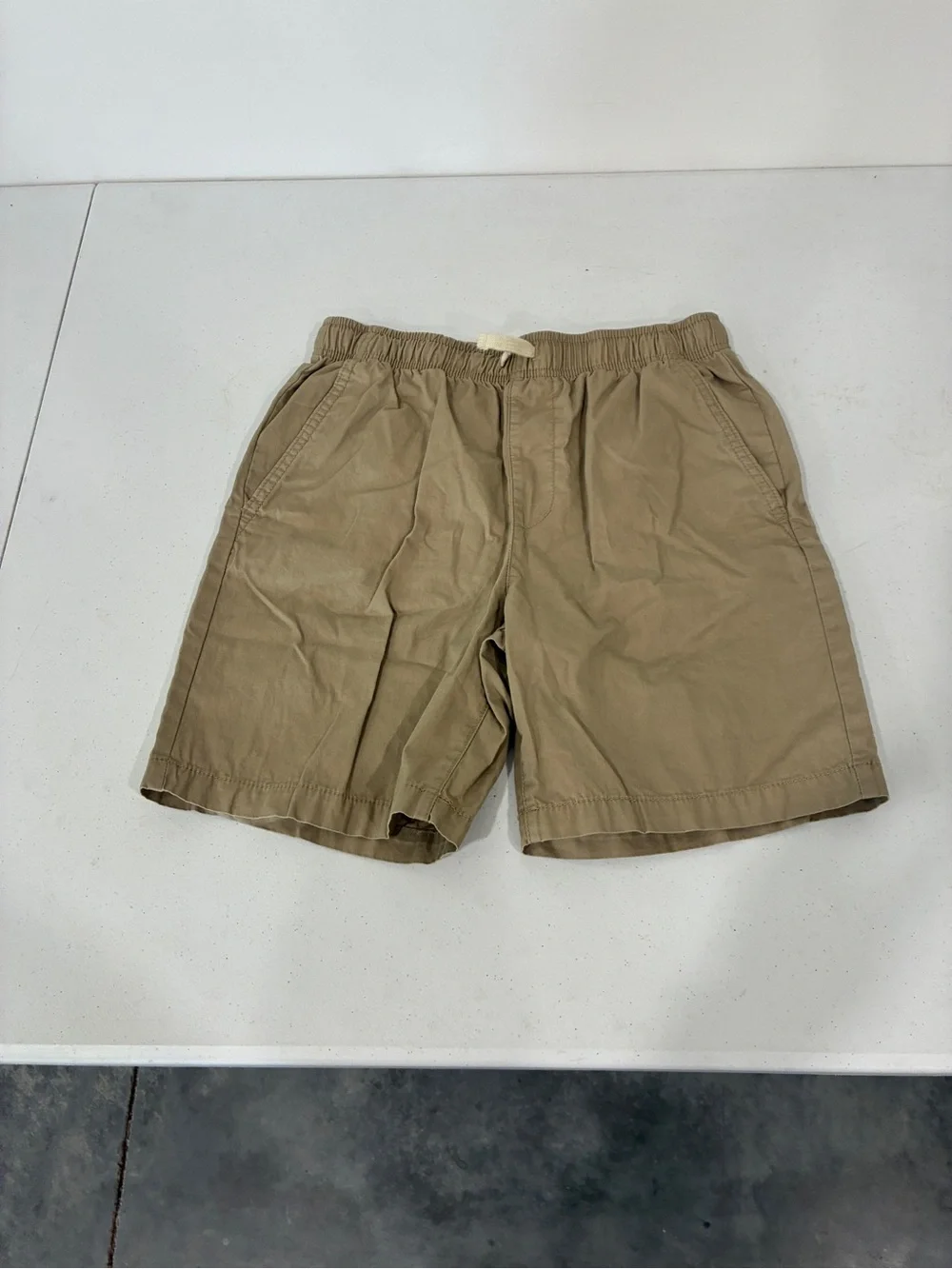 Old Navy Kids XL 14/16 Khaki Chino Dock Shorts Elastic Waist Cotton Casual